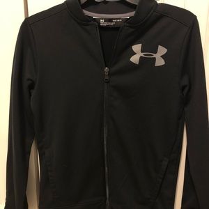 Boys Black Under Armour Full-zip Sweatshirt